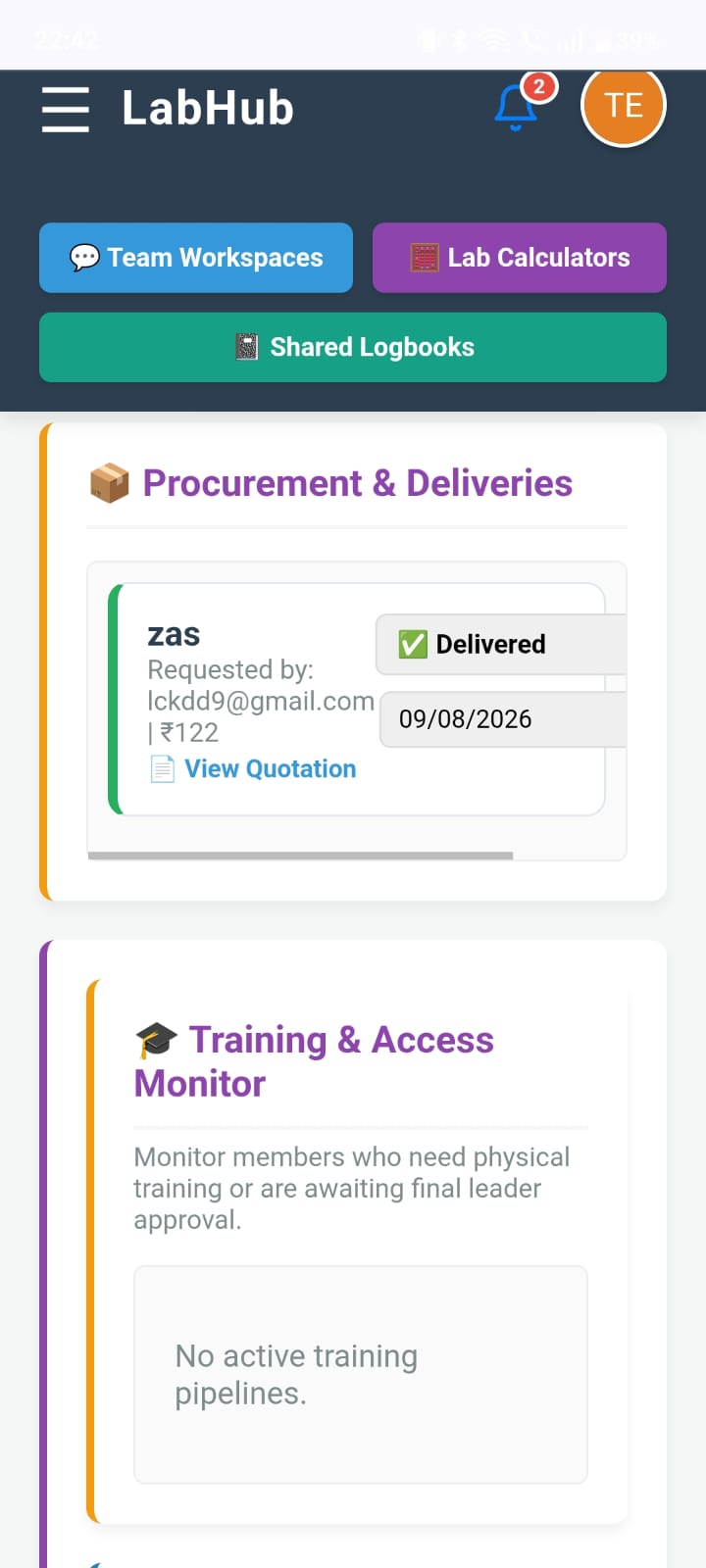 Procurement Deliveries