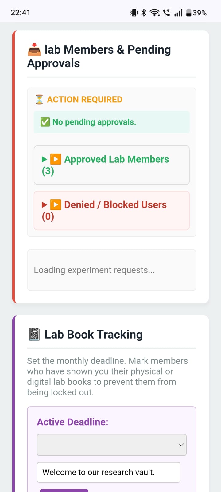 Member Approvals