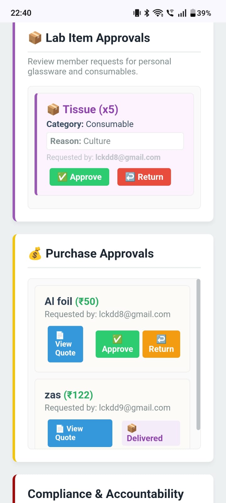 Leader Approvals